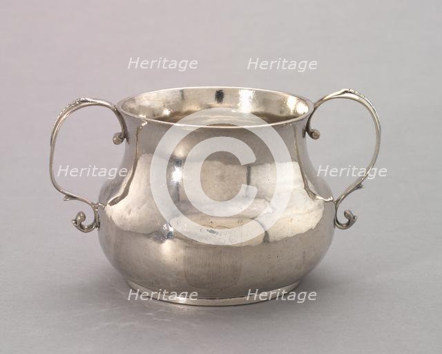 Two-Handled Cup, c. 1720. Creator: George Hanners (American, c. 1696-1740).