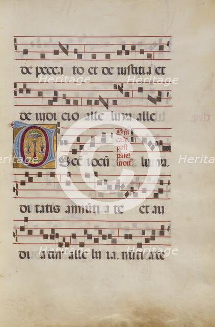 Decorated Initial U; Gradual, late 15th or early 16th century. Creator: Antonio da Monza.