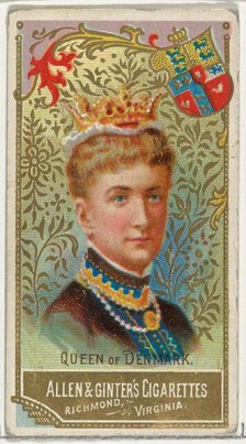 Queen of Denmark, from World's Sovereigns series (N34) for Allen & Ginter Cigarettes, 1889., 1889. Creator: Allen & Ginter.