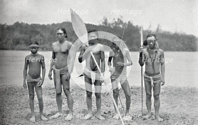 Natives of South Pagai Island, Nassau Group, off Sumatra, 1902. Artist: Cecil Boden Kloss.