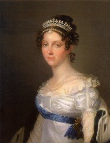 Portrait of Empress Elizabeth Alexeievna, Princess Louise of Baden (1779-1826), after 1806. Artist: Anonymous  