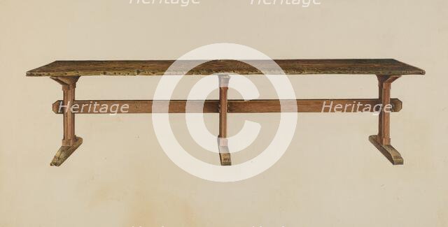 Trestle Table, c. 1939. Creator: Isadore Goldberg.