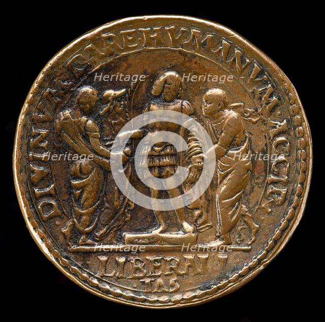 The Marquess Giving Alms [reverse], probably 1484/1506. Creator: Gian Marco Cavalli.