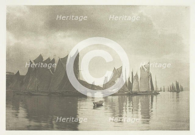 Brixham Trawlers, c. 1889, printed October 1889. Creator: Joseph Gale.