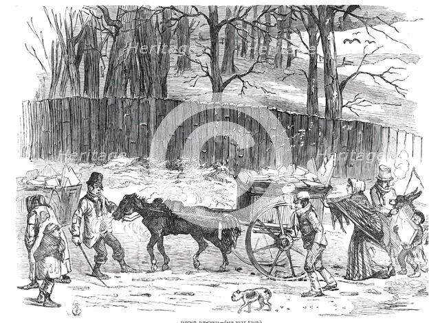 London Ice Carts, 1850. Creator: Unknown.