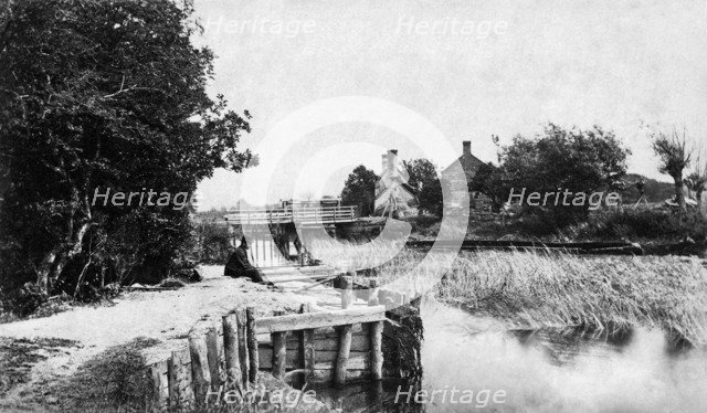 Weir and lock keeper's house, St John's Lock, Lechlade, Gloucestershire, c1860-c1887. Artist: Henry Taunt.