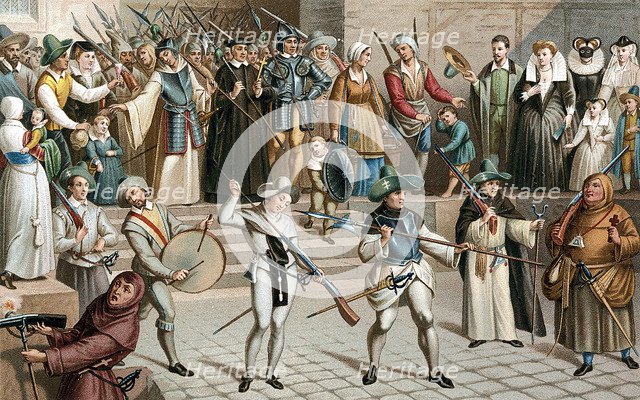 Paris during the League (La Ligue), 1590 (19th century). Artist: Unknown