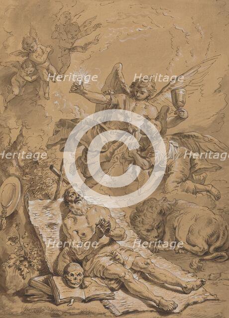 Last Communion of Saint Jerome, 18th century. Creator: Francesco Fontebasso.