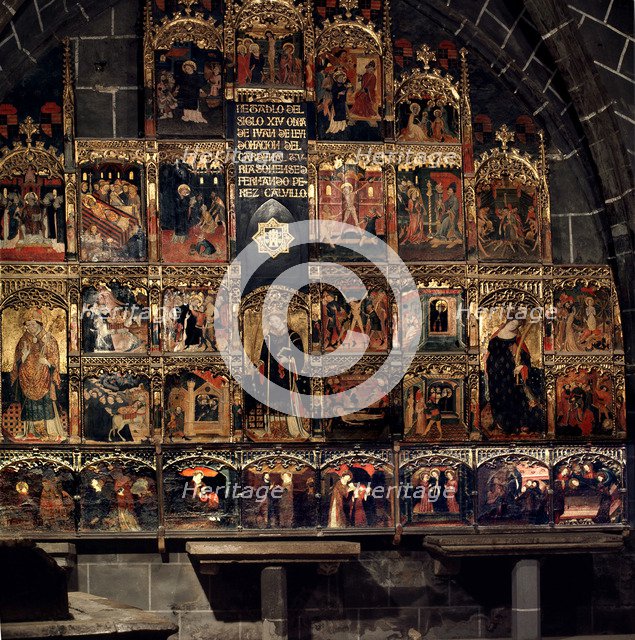 Altarpiece of Saint Catherine, Saint Lawrence and Saint Prudencio' in the chapel of Cardinal Calv…