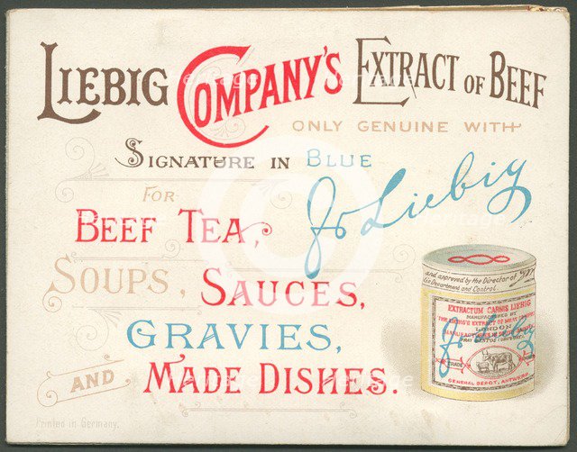 Liebig Company Meat extract, 1880s. Artist: Unknown