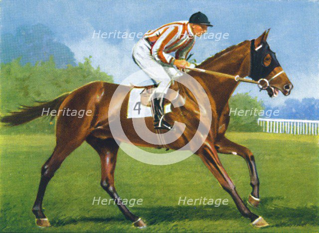 Unbreakable, Jockey: P. Beasley', 1939. Artist: Unknown.