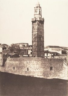 Jérusalem, Minaret de l'ancienne mosquée d'Abd-es-Samed, 1854. Creator: Auguste Salzmann.