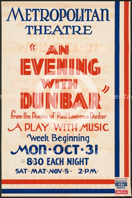 An Evening with Dunbar, Seattle, 1938. Creator: Unknown.