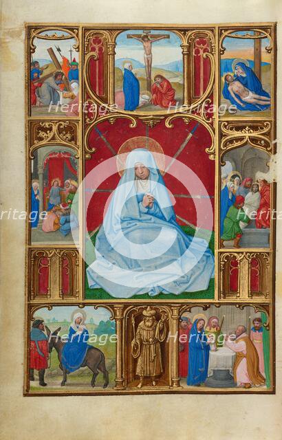 The Seven Sorrows of the Virgin; Prayer Book of Cardinal Albrecht of Brandenburg, about 1525-1530. Creator: Simon Bening.