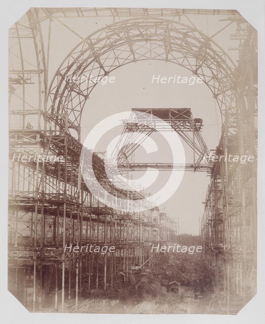 'The Nave, with intersection of the North Transept', Crystal Palace, Sydenham, 1852-1854. Creator: Philip Henry Delamotte.