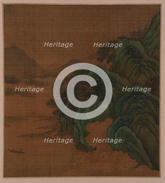 Landscape: hills, valley, and stream, Possibly Ming dynasty, 1368-1644. Creator: Unknown.