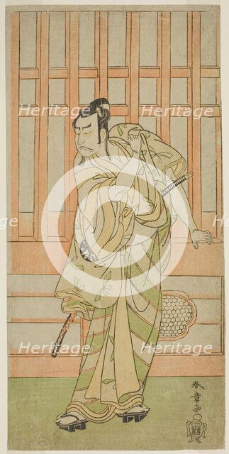 The Actor Nakamura Nakazo I as Kudo Saemon Suketsune (?) in the Play Sakai-cho..., c. 1771. Creator: Shunsho.