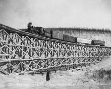 T.V.R.R. Bridge, head of Fox Gulch, 1916. Creator: Frank G. Carpenter.