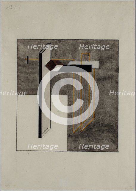 Proun 4B. Artist: Lissitzky, El (1890-1941)