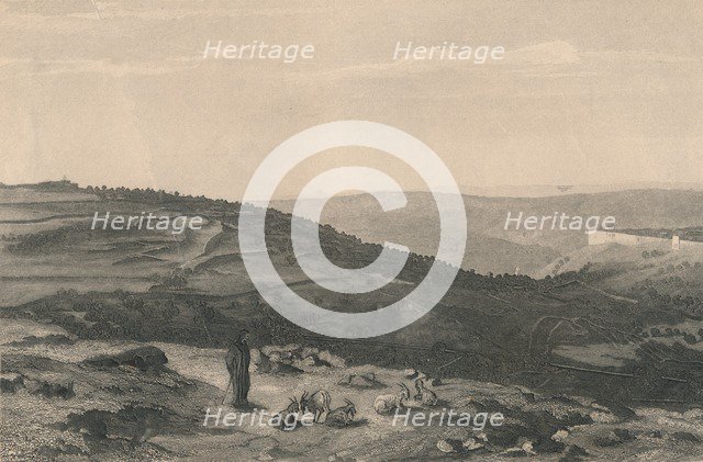 'Mount of Olives & Valley of Jehoshaphat', 1871. Artist: D Mitchell.