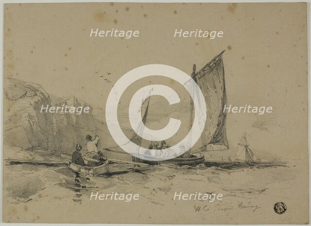 Fishing Boats Near Cliffs, n.d. Creator: Unknown.