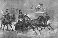 ''The Czarina Driving Through St. Petersburg', 1890. Creator: Unknown.
