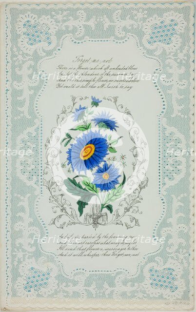 Forget Me Not (valentine), c. 1850. Creator: George Kershaw.