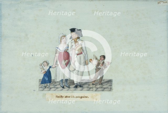 Family going to the tavern, c. 1793.