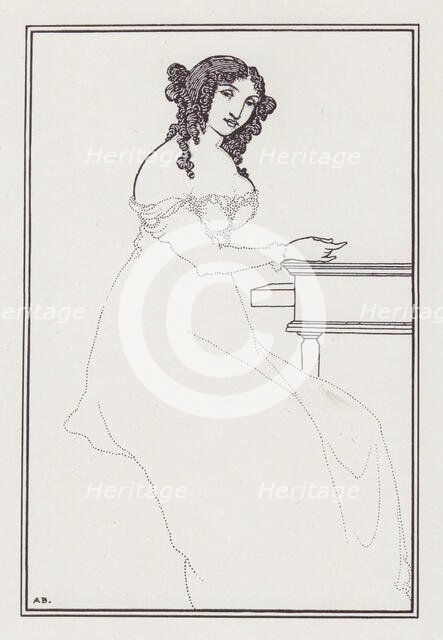 Frontispiece to A Book of Bargains by Vincent O'Sullivan, 1896. Creator: Aubrey Beardsley.