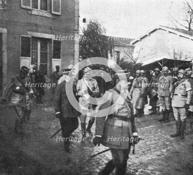 'M. Poincare a Verdun; avant la remise des decorations', 1916. Creator: Unknown.