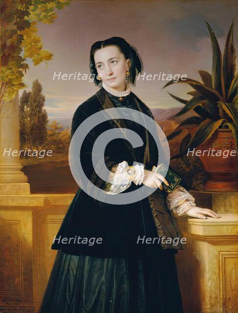 Auguste Engerth, the artist's wife, 1851. Creator: Eduard von Engerth.