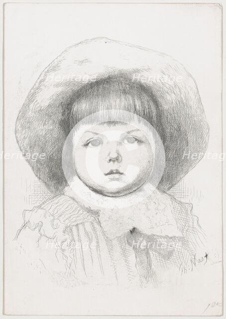 Portrait of a Child (Cyril Nast?), after 1879., after 1879. Creator: Thomas Nast.