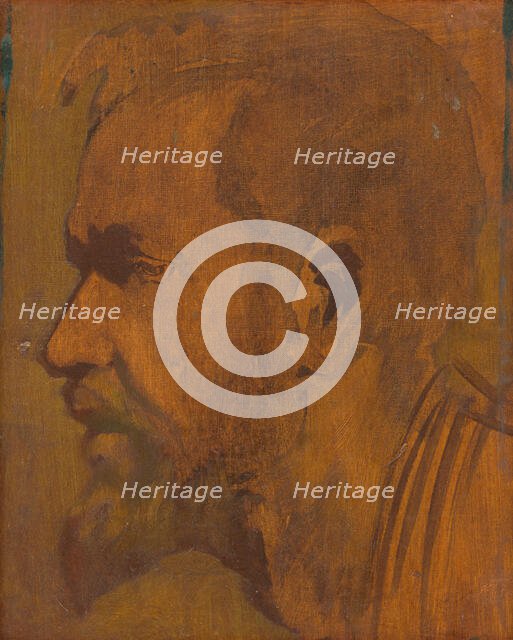 Head Study of a Thinker, 1900-1910. Creator: Ladislav Mednyanszky.