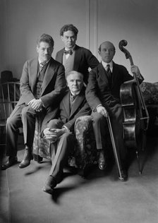 Fritz Kreisler, Harold Bauer, Walter Damrosch, Pablo Casals, 1917. Creator: Bain News Service.