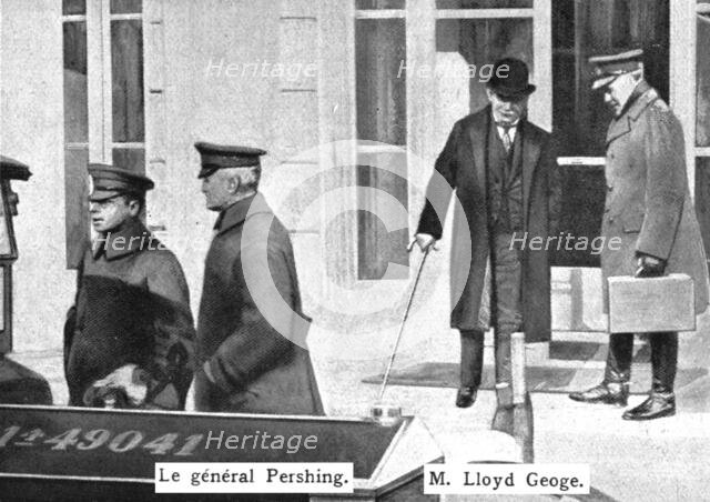 Inter-allied Solidarity; General Pershing and Mr. Lloyd George. The first meeting..., 1918 Creator: Unknown.