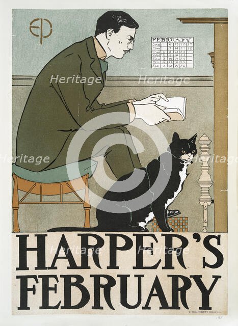 Harper's February, c1898. Creator: Edward Penfield.