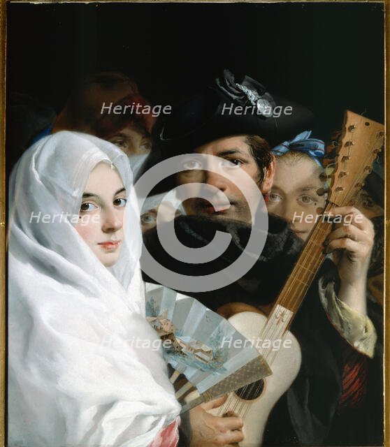 'Pair of Madrilenian Majos', 18th century. Creator: Tiépolo, Lorenzo. (1736-1776).