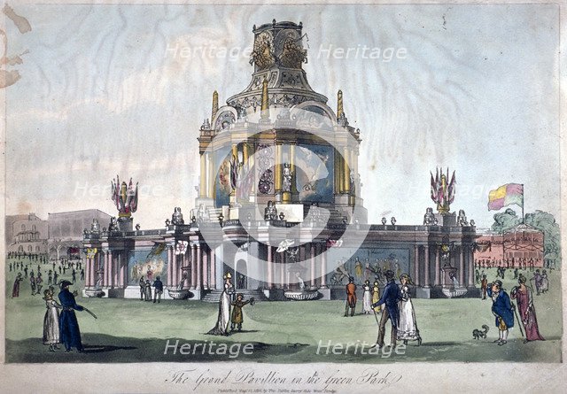 Temple of Concord, Green Park, Westminster, London, 1814. Artist: Anon