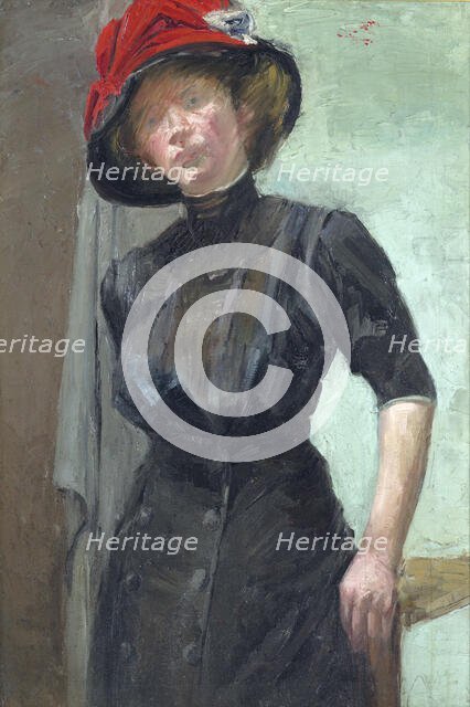 The red hat, 1915. Creator: Mina Arndt.