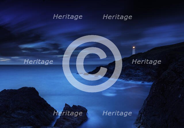 Trevose Lighthouse, Trevose Head, St Merryn, Cornwall, 2023. Creator: James O Davies.