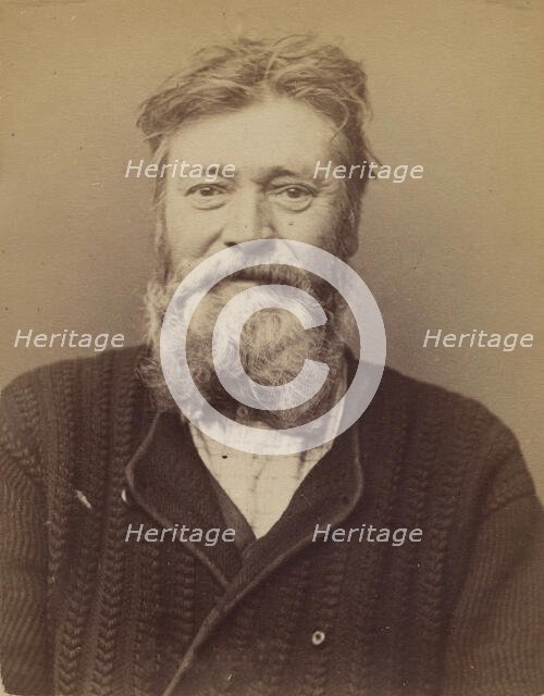 Bligny. André, Eugène. 58 ans, né à Vincennes. Serrurier. Anarchiste. Fiché le 2/3/94., 1894. Creator: Alphonse Bertillon.
