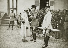 Prince Arthur of Connaught decorating a French sergeant, France, World War I, c1914-c1918. Artist: Unknown