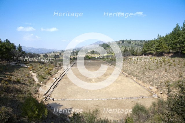 The stadium at Nemea, Greece. Artist: Samuel Magal