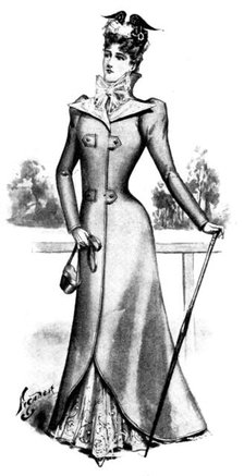 Ladies' Page: a new race-coat, 1898. Creator: Picador.