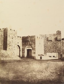 Jérusalem. Porte de Hebron et de Jaffa. (Bab-el-Khalil), 1860 or later. Creator: Louis de Clercq.