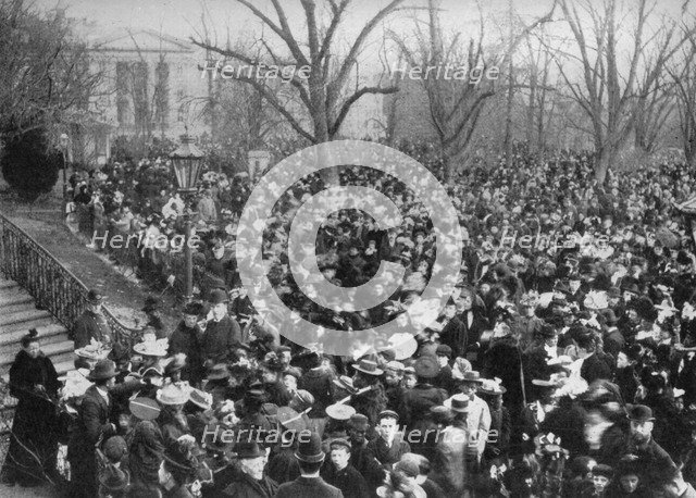 Easter egg rolling, The White House, Washington DC, USA, 1908. Artist: Unknown