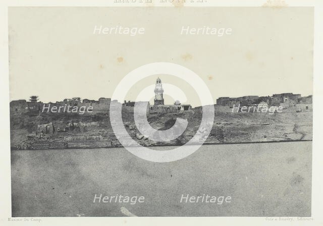 Vue Générale d'Esneh, Haute-Egypte, 1849/51, printed 1852. Creator: Maxime du Camp.