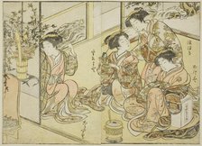 Courtesans of the Matsuneya, from the book "Mirror of Beautiful Women of the Pleasure.., 1776. Creator: Shunsho.
