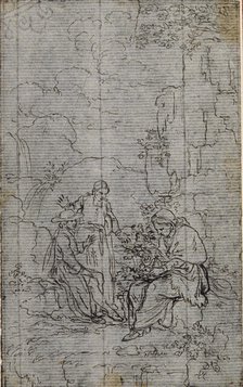 Study for Vignette in Abbé Dinouart's "Vie du Venerable don Juan de Palafox", p. 391, before 1767. Creator: Hubert Francois Gravelot.