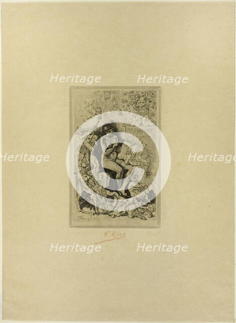 Frontispiece for Rimes de Joie, 1881. Creator: Félicien Rops.